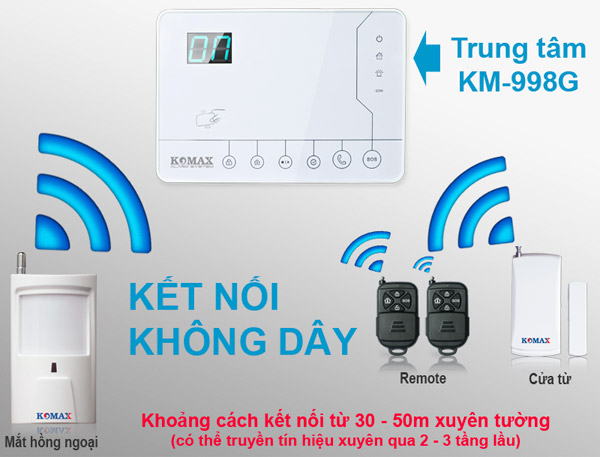 báo trộm dùng sim điện thoại Komax KM-998G