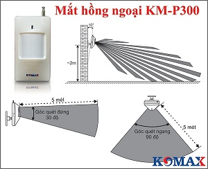Đầu dò hồng ngoại không dây KM-P300