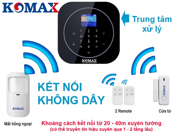 Khả năng kết nối đến các thiết bị khác của trung tâm Komax KM-G20