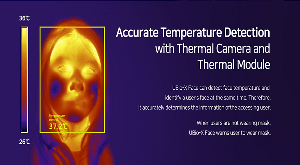  máy chấm công cảm biến thân nhiệt Virdi Ubio - X Face